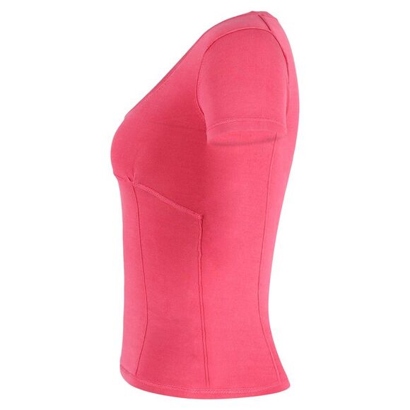 Burberry Bodycon Short Sleeve T-Shirt in Pink Cotton